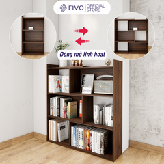 Kệ Sách Gỗ Cho Bé FB71 FIVO, Đóng Mở Linh Hoạt, Đa Dạng Màu Sắc