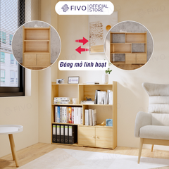 Kệ Sách Gỗ Cho Bé FB71 FIVO, Đóng Mở Linh Hoạt, Đa Dạng Màu Sắc