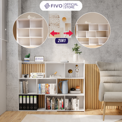 Kệ Sách Gỗ Cho Bé FB71 FIVO, Đóng Mở Linh Hoạt, Đa Dạng Màu Sắc