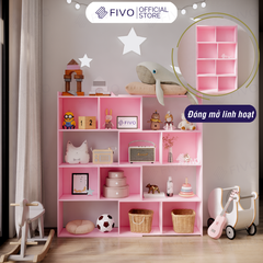 Kệ Sách Gỗ Cho Bé FB71 FIVO, Đóng Mở Linh Hoạt, Đa Dạng Màu Sắc
