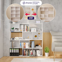 Kệ Sách Gỗ Cho Bé FB71 FIVO, Đóng Mở Linh Hoạt, Đa Dạng Màu Sắc