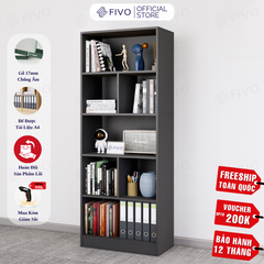 Kệ Sách Gỗ 5 Tầng FB73 FIVO, Kèm Tấm Lưng Chắc Chắn, Đa Dạng Màu Sắc