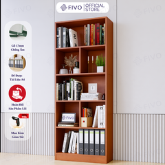 Kệ Sách Gỗ 5 Tầng FB73 FIVO, Kèm Tấm Lưng Chắc Chắn, Đa Dạng Màu Sắc