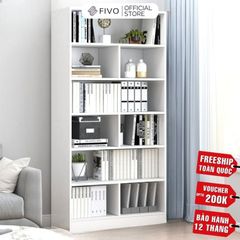 Kệ Sách Gỗ Để Sàn FB70 FIVO, Tấm Lưng Dày, Đa Dạng Màu Sắc, Dễ Dàng Lắp Ráp