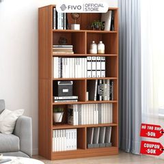 Kệ Sách Gỗ Để Sàn FB70 FIVO, Tấm Lưng Dày, Đa Dạng Màu Sắc, Dễ Dàng Lắp Ráp