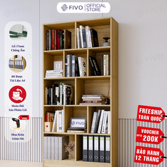 Kệ Sách Gỗ 5 Tầng FB73 FIVO, Kèm Tấm Lưng Chắc Chắn, Đa Dạng Màu Sắc
