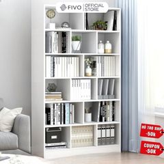 Kệ Sách Gỗ Để Sàn FB70 FIVO, Tấm Lưng Dày, Đa Dạng Màu Sắc, Dễ Dàng Lắp Ráp