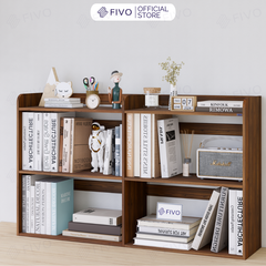 Kệ Sách Gỗ Để Bàn FB22 FIVO Màu Gỗ, Trắng, Hồng, Vàng, Walnut Tối Ưu Không Gian Bàn Học