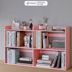 Kệ Sách Gỗ Để Bàn FB22 FIVO Màu Gỗ, Trắng, Hồng, Vàng, Walnut Tối Ưu Không Gian Bàn Học