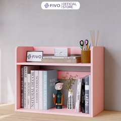 Kệ Sách Gỗ Để Bàn FB22 FIVO Màu Gỗ, Trắng, Hồng, Vàng, Walnut Tối Ưu Không Gian Bàn Học