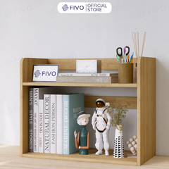 Kệ Sách Gỗ Để Bàn FB22 FIVO Màu Gỗ, Trắng, Hồng, Vàng, Walnut Tối Ưu Không Gian Bàn Học