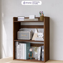 Kệ Sách Gỗ Để Bàn FB22 FIVO Màu Gỗ, Trắng, Hồng, Vàng, Walnut Tối Ưu Không Gian Bàn Học