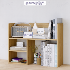 Kệ Sách Để Bàn Học FB21 FIVO Cao Cấp Màu Gỗ, Trắng, Xám và Walnut, Hộc Tủ Rộng Rãi, Đa Dạng Mẫu Mã, Màu Sắc