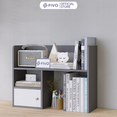 Kệ Sách Để Bàn Học FB21 FIVO Cao Cấp Màu Gỗ, Trắng, Xám và Walnut, Hộc Tủ Rộng Rãi, Đa Dạng Mẫu Mã, Màu Sắc