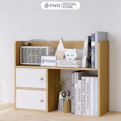 Kệ Sách Để Bàn Học FB21 FIVO Cao Cấp Màu Gỗ, Trắng, Xám và Walnut, Hộc Tủ Rộng Rãi, Đa Dạng Mẫu Mã, Màu Sắc
