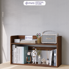 Kệ Sách Gỗ Để Bàn FB22 FIVO Màu Gỗ, Trắng, Hồng, Vàng, Walnut Tối Ưu Không Gian Bàn Học