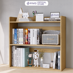 Kệ Sách Gỗ Để Bàn FB22 FIVO Màu Gỗ, Trắng, Hồng, Vàng, Walnut Tối Ưu Không Gian Bàn Học