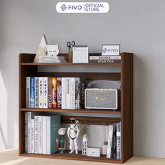 Kệ Sách Gỗ Để Bàn FB22 FIVO Màu Gỗ, Trắng, Hồng, Vàng, Walnut Tối Ưu Không Gian Bàn Học
