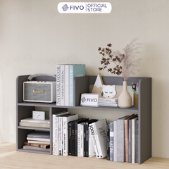 Kệ Sách Để Bàn Học FB21 FIVO Cao Cấp Màu Gỗ, Trắng, Xám và Walnut, Hộc Tủ Rộng Rãi, Đa Dạng Mẫu Mã, Màu Sắc