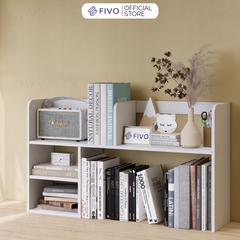 Kệ Sách Để Bàn Học FB21 FIVO Cao Cấp Màu Gỗ, Trắng, Xám và Walnut, Hộc Tủ Rộng Rãi, Đa Dạng Mẫu Mã, Màu Sắc
