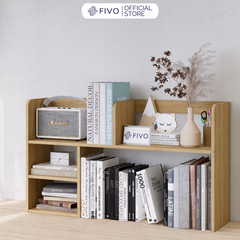 Kệ Sách Để Bàn Học FB21 FIVO Cao Cấp Màu Gỗ, Trắng, Xám và Walnut, Hộc Tủ Rộng Rãi, Đa Dạng Mẫu Mã, Màu Sắc