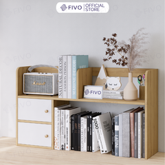 Kệ Sách Để Bàn Học FB21 FIVO Cao Cấp Màu Gỗ, Trắng, Xám và Walnut, Hộc Tủ Rộng Rãi, Đa Dạng Mẫu Mã, Màu Sắc