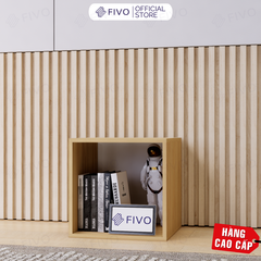 Kệ Sách Gỗ Tổ Ong FB02 FIVO, Tấm Lưng Dày Dặn, Hộc Tủ Rộng Rãi, Ô Tách Rời, Decor Linh Động, Lắp Ráp Dễ Dàng