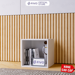 Kệ Sách Gỗ Tổ Ong FB02 FIVO, Tấm Lưng Dày Dặn, Hộc Tủ Rộng Rãi, Ô Tách Rời, Decor Linh Động, Lắp Ráp Dễ Dàng