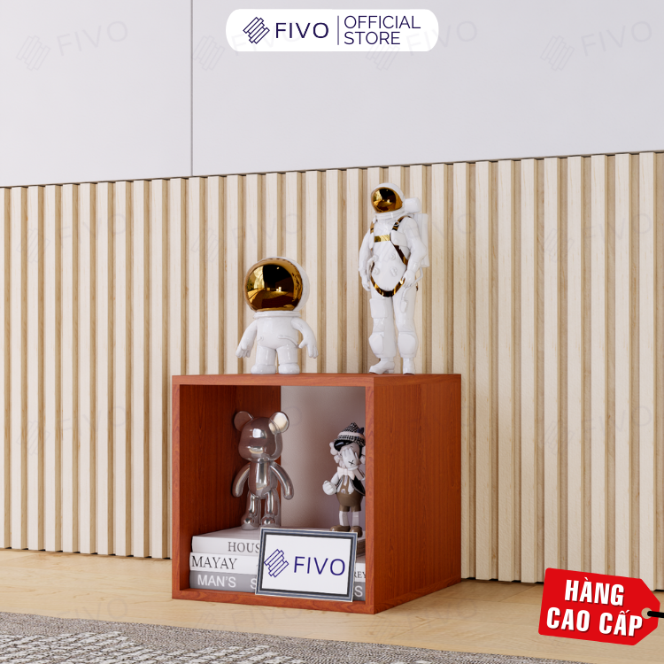 Kệ Sách Gỗ Tổ Ong FB02 FIVO, Tấm Lưng Dày Dặn, Hộc Tủ Rộng Rãi, Ô Tách Rời, Decor Linh Động, Lắp Ráp Dễ Dàng