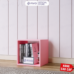 Kệ Sách Gỗ Tổ Ong FB02 FIVO, Tấm Lưng Dày Dặn, Hộc Tủ Rộng Rãi, Ô Tách Rời, Decor Linh Động, Lắp Ráp Dễ Dàng