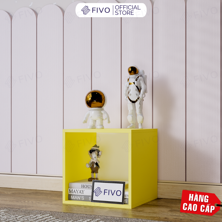 Kệ Sách Gỗ Tổ Ong FB02 FIVO, Tấm Lưng Dày Dặn, Hộc Tủ Rộng Rãi, Ô Tách Rời, Decor Linh Động, Lắp Ráp Dễ Dàng