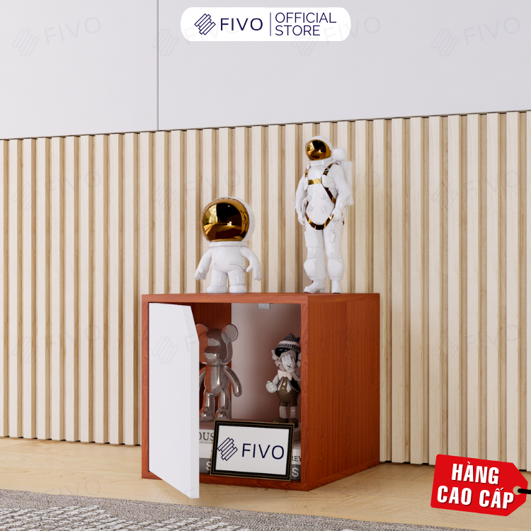 Kệ Sách Gỗ Tổ Ong FB02 FIVO, Tấm Lưng Dày Dặn, Hộc Tủ Rộng Rãi, Ô Tách Rời, Decor Linh Động, Lắp Ráp Dễ Dàng