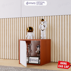 Kệ Sách Gỗ Tổ Ong FB02 FIVO, Tấm Lưng Dày Dặn, Hộc Tủ Rộng Rãi, Ô Tách Rời, Decor Linh Động, Lắp Ráp Dễ Dàng
