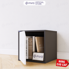 Kệ Sách Gỗ Tổ Ong FB02 FIVO, Tấm Lưng Dày Dặn, Hộc Tủ Rộng Rãi, Ô Tách Rời, Decor Linh Động, Lắp Ráp Dễ Dàng
