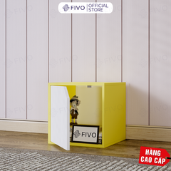 Kệ Sách Gỗ Tổ Ong FB02 FIVO, Tấm Lưng Dày Dặn, Hộc Tủ Rộng Rãi, Ô Tách Rời, Decor Linh Động, Lắp Ráp Dễ Dàng