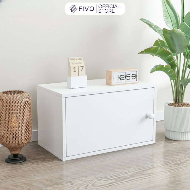 Kệ Sách Gỗ Tổ Ong FB03 FIVO, Tấm Lưng Chắc Chắn, Hộc Tủ Rộng Rãi, Decor Linh Hoạt, Đa Dạng Màu Sắc