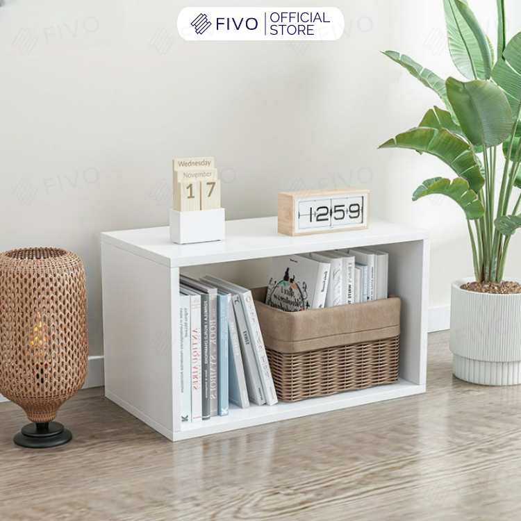 Kệ Sách Gỗ Tổ Ong FB03 FIVO, Tấm Lưng Chắc Chắn, Hộc Tủ Rộng Rãi, Decor Linh Hoạt, Đa Dạng Màu Sắc