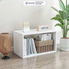 Kệ Sách Gỗ Tổ Ong FB03 FIVO, Tấm Lưng Chắc Chắn, Hộc Tủ Rộng Rãi, Decor Linh Hoạt, Đa Dạng Màu Sắc