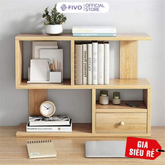 Kệ Sách Gỗ Để Bàn FB20 FIVO Dày Dặn, Bền Chắc, Nhỏ Gọn, Decor Linh Hoạt, Dễ Dàng Lắp Ráp
