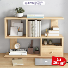 Kệ Sách Gỗ Để Bàn FB20 FIVO Dày Dặn, Bền Chắc, Nhỏ Gọn, Decor Linh Hoạt, Dễ Dàng Lắp Ráp