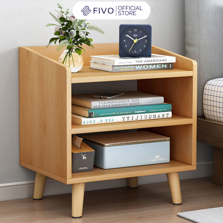 Tủ Đầu Giường Gỗ FT20 FIVO, Nhỏ Gọn, Phong Cách Châu Âu