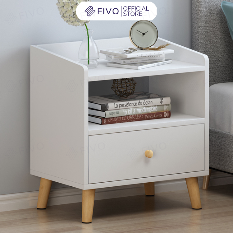 Tủ Đầu Giường Gỗ FT20 FIVO, Nhỏ Gọn, Phong Cách Châu Âu