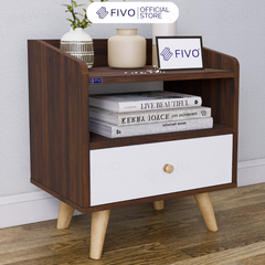 Tủ Đầu Giường Gỗ FT20 FIVO, Nhỏ Gọn, Phong Cách Châu Âu