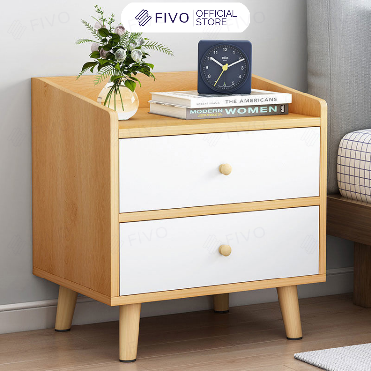 Tủ Đầu Giường Gỗ FT20 FIVO, Nhỏ Gọn, Phong Cách Châu Âu