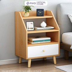 Tủ Đầu Giường Gỗ FT30 FIVO, Có Hộc Lưu Trữ, Mặt Tủ Rộng Tiện Dụng, Phong Cách Châu Âu