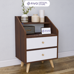 Tủ Đầu Giường Gỗ FT30 FIVO, Có Hộc Lưu Trữ, Mặt Tủ Rộng Tiện Dụng, Phong Cách Châu Âu