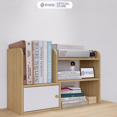Kệ Sách Gỗ Để Bàn FB23 FIVO Điều Chỉnh Linh Hoạt, Lắp Ghép Tiện Lợi, Decor Đẹp Cho Góc Làm Việc Và Học Tập