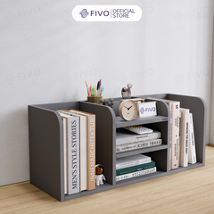 Kệ Sách Gỗ Đẹp Để Bàn FB26 FIVO Cao Cấp Có Hộc, Tiết Kiệm Diện Tích, Bo Góc Thẩm Mĩ