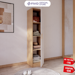 Tủ Quần Áo Gỗ Nhỏ Gọn FC06 FIVO, Tủ MDF Chống Ẩm Chia Ngăn Tiện Lợi, Phù Hợp Không Gian Nhỏ, Freeship TPHCM