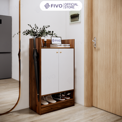 Tủ Giày Dép Gỗ MDF Nhiều Ngăn FS51 FIVO, Thiết Kế Cánh Mở Linh Hoạt, Phủ Melamine Chống Ẩm Chống Bụi